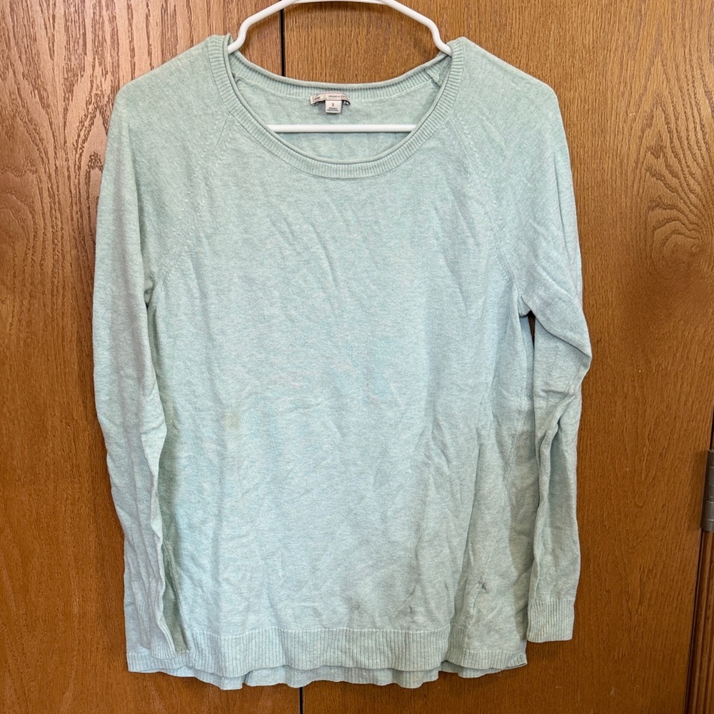 GAP Mint Green Lightweight Knit Crewneck Sweater